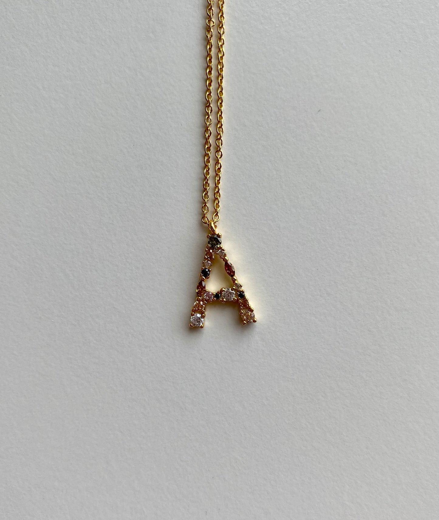 Initial Crystal Necklace