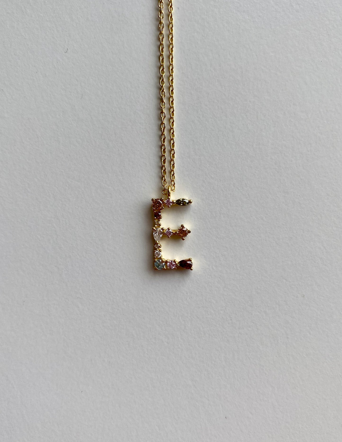 Initial Crystal Necklace