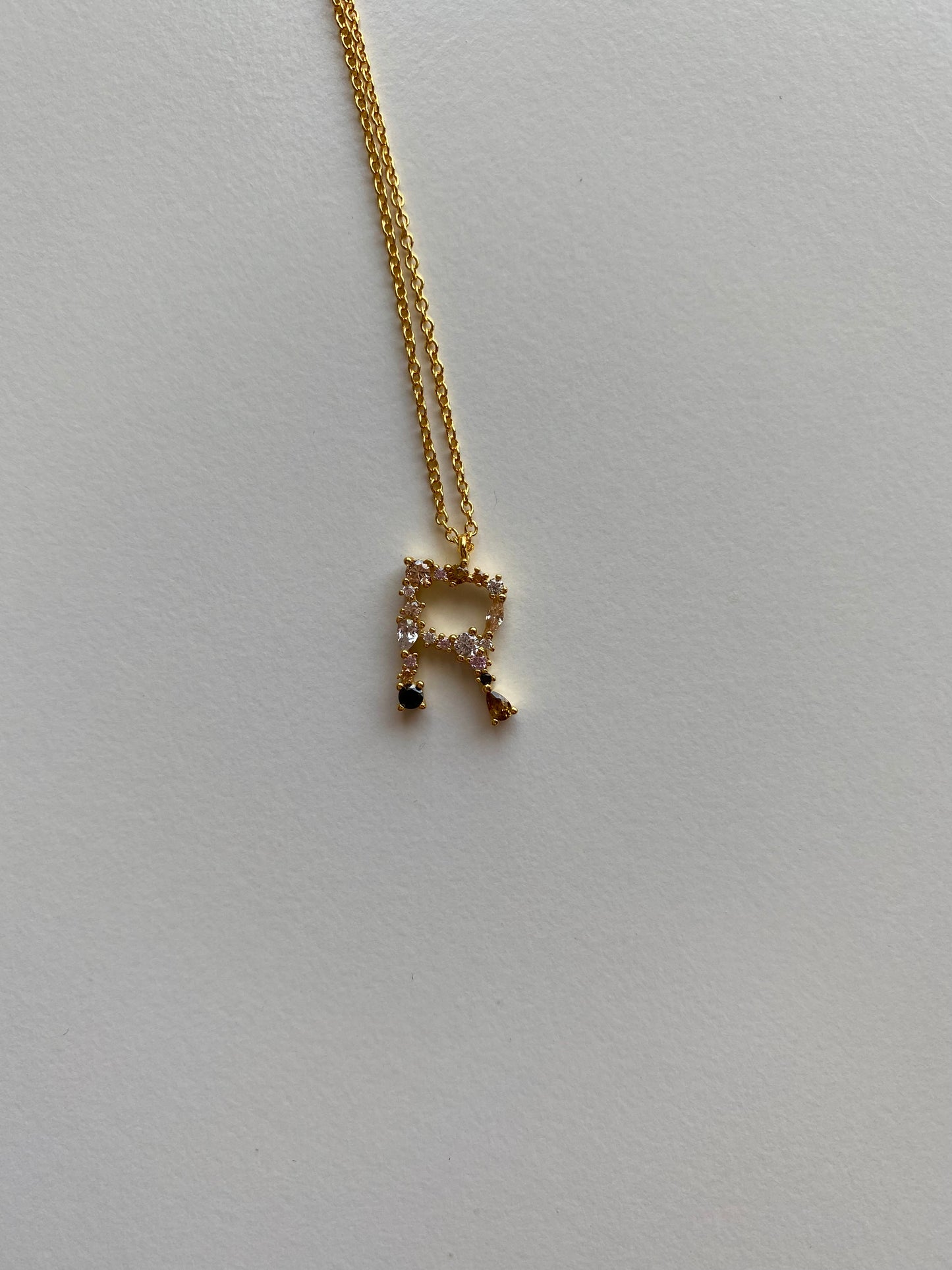 Initial Crystal Necklace