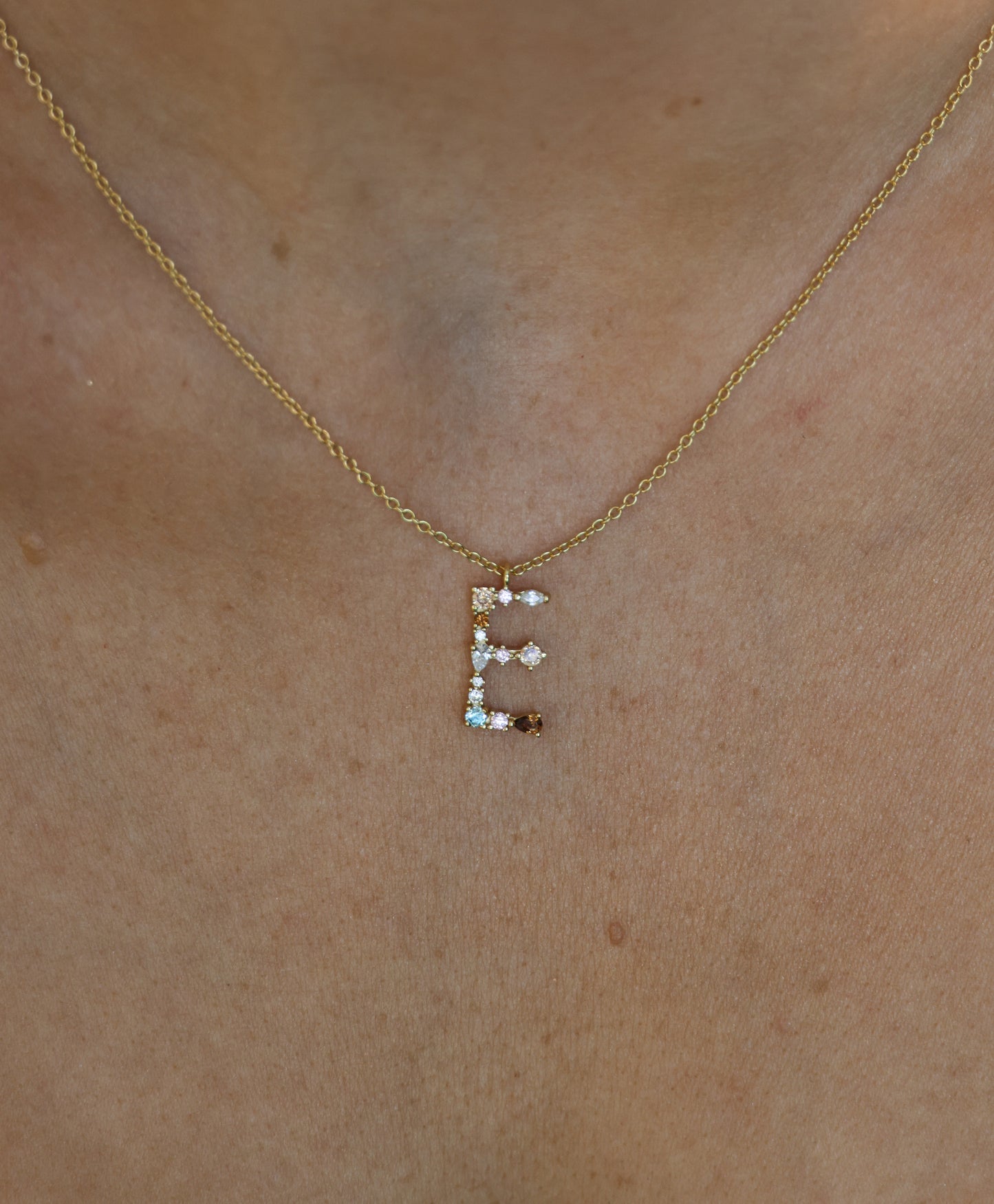 Initial Crystal Necklace