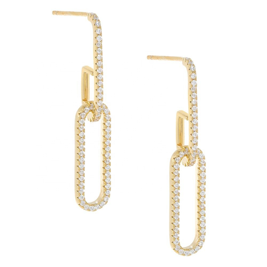 Diamond Chain Link Earrings